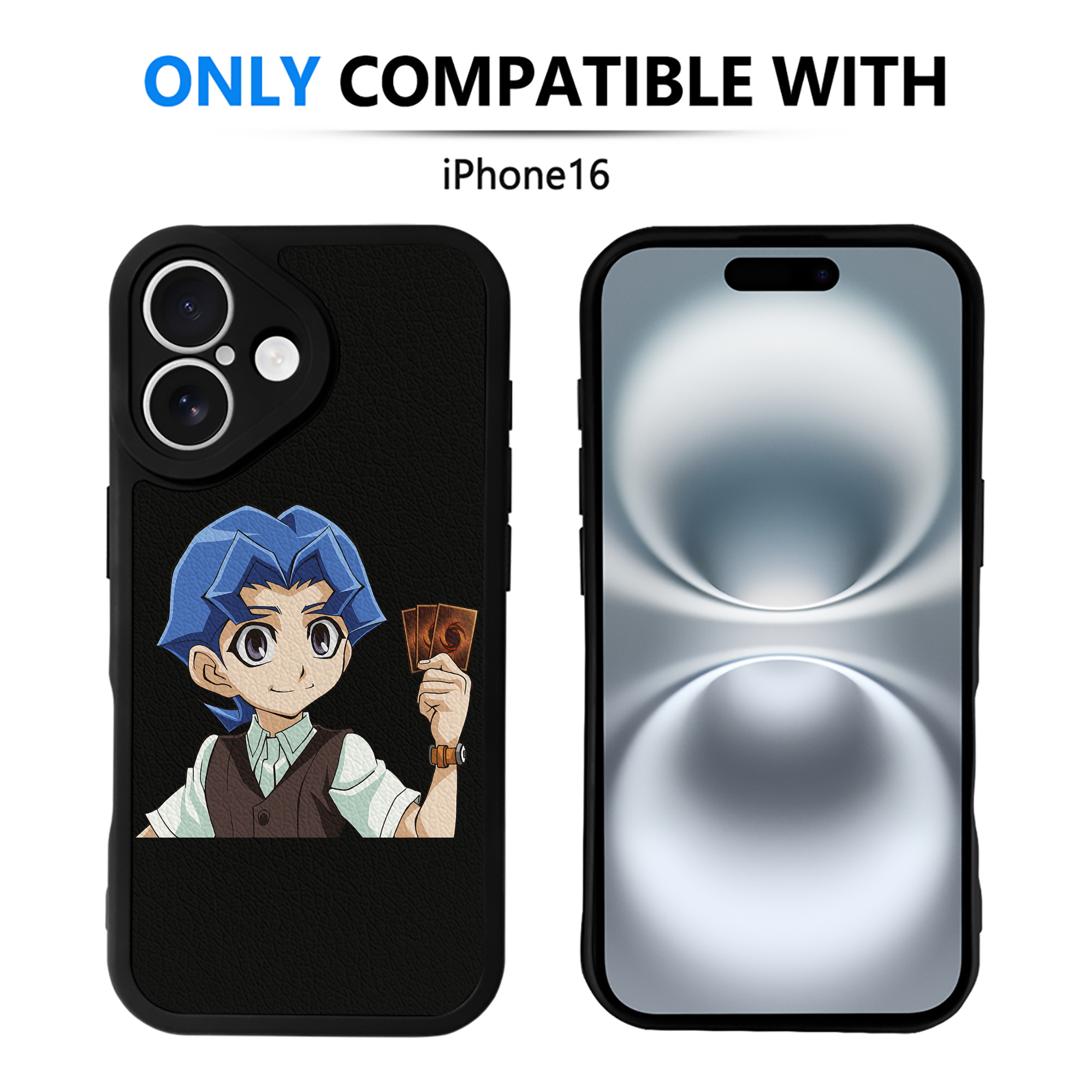 遊☆戯☆王 Yu-Gi-Oh! 【iPhone 16シリーズ対応】シリコンスマホケース（レザー調） 材質：シリコン